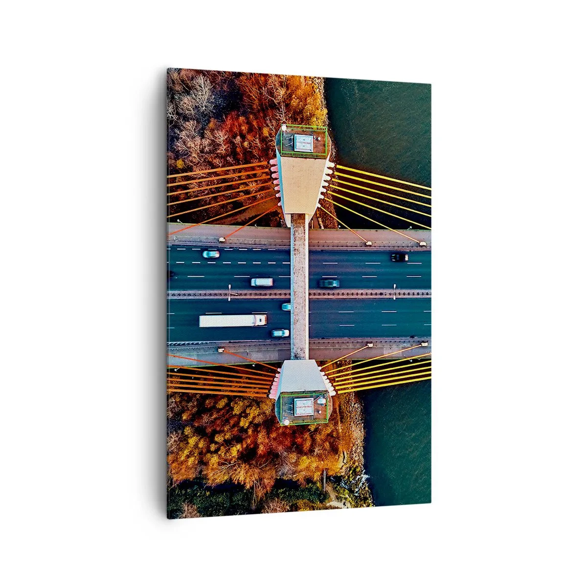 Canvastavla - Bild på duk - Bortom vatten, bortom skog - 80x120 cm