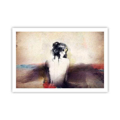 Affisch - Moderata linjer, ovala former - 91x61 cm