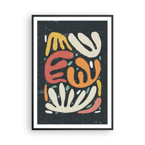 Affisch i svart ram - Komposition - Jag tar snart tag i dig - 70x100 cm