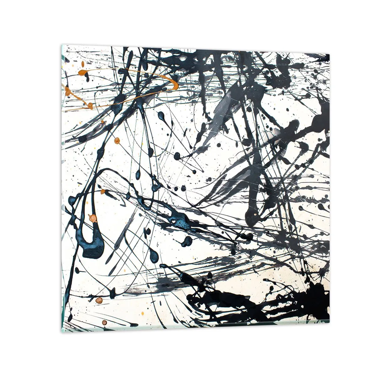 Glastavla - Bild på glas - Expressionistisk abstraktion - 30x30 cm