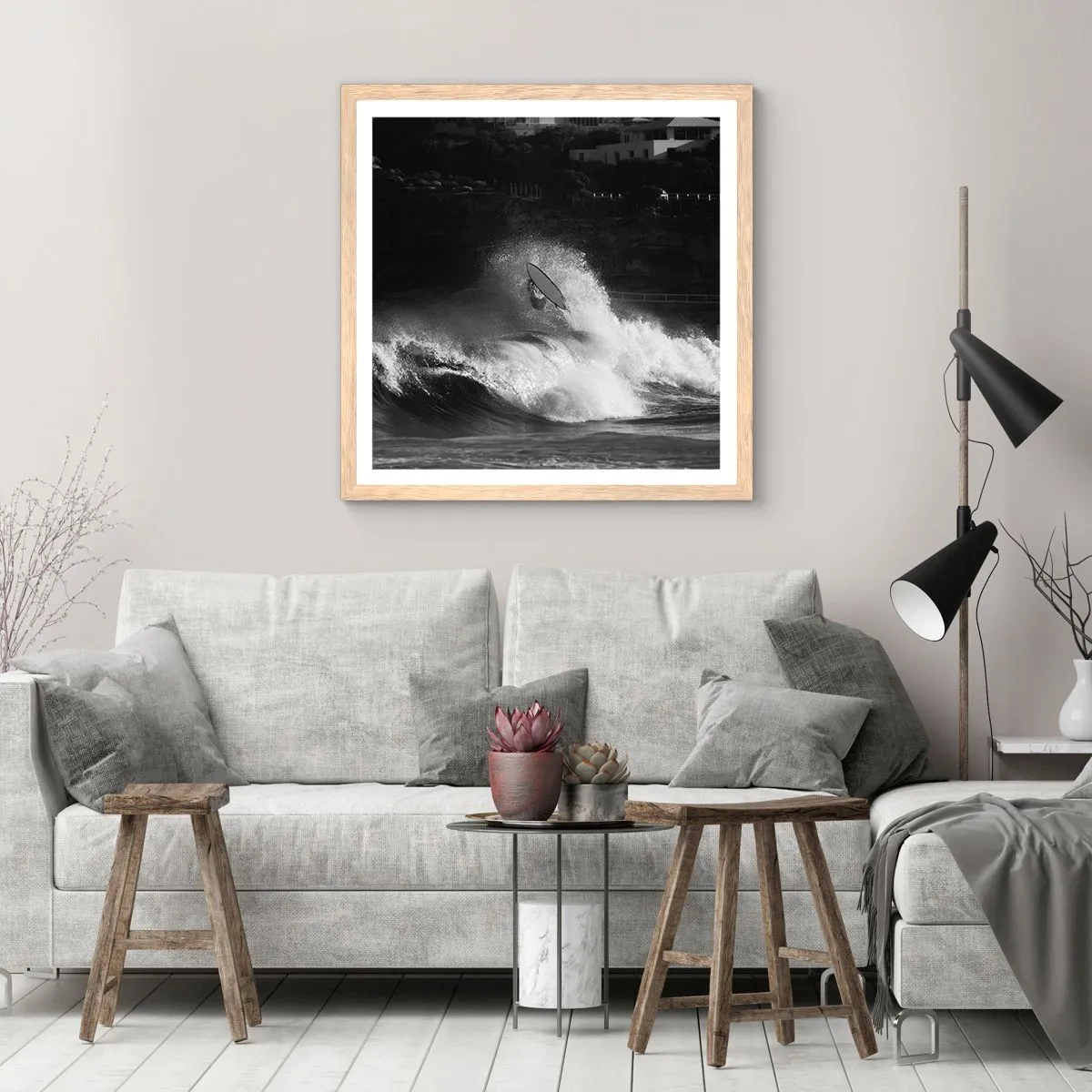 Affisch i ram av ljusek - Utmaning accepterad! - 50x50 cm