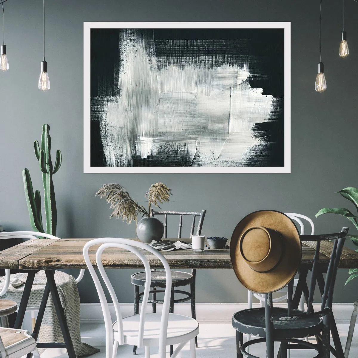 Affisch - Vävd av det vertikala och horisontella - 100x70 cm