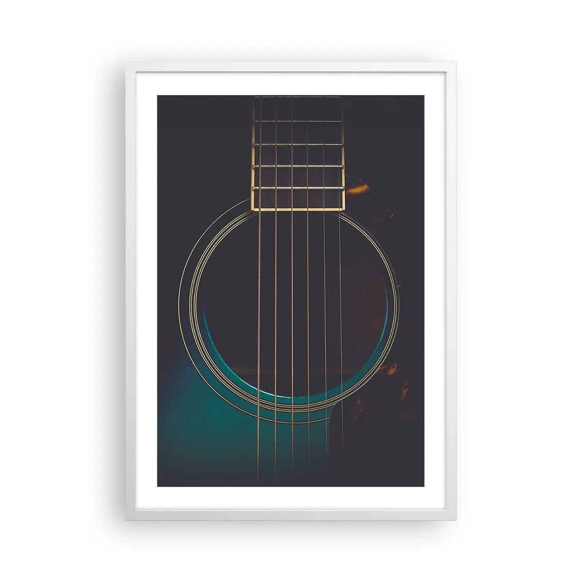 Affisch i vit ram - Ett ögonblick innan det ljuder - 50x70 cm