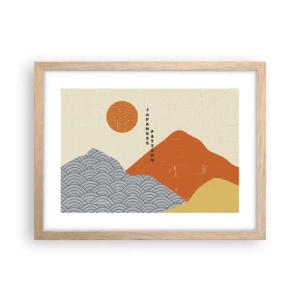 Affisch i ram av ljusek - I den japanska andan - 40x30 cm
