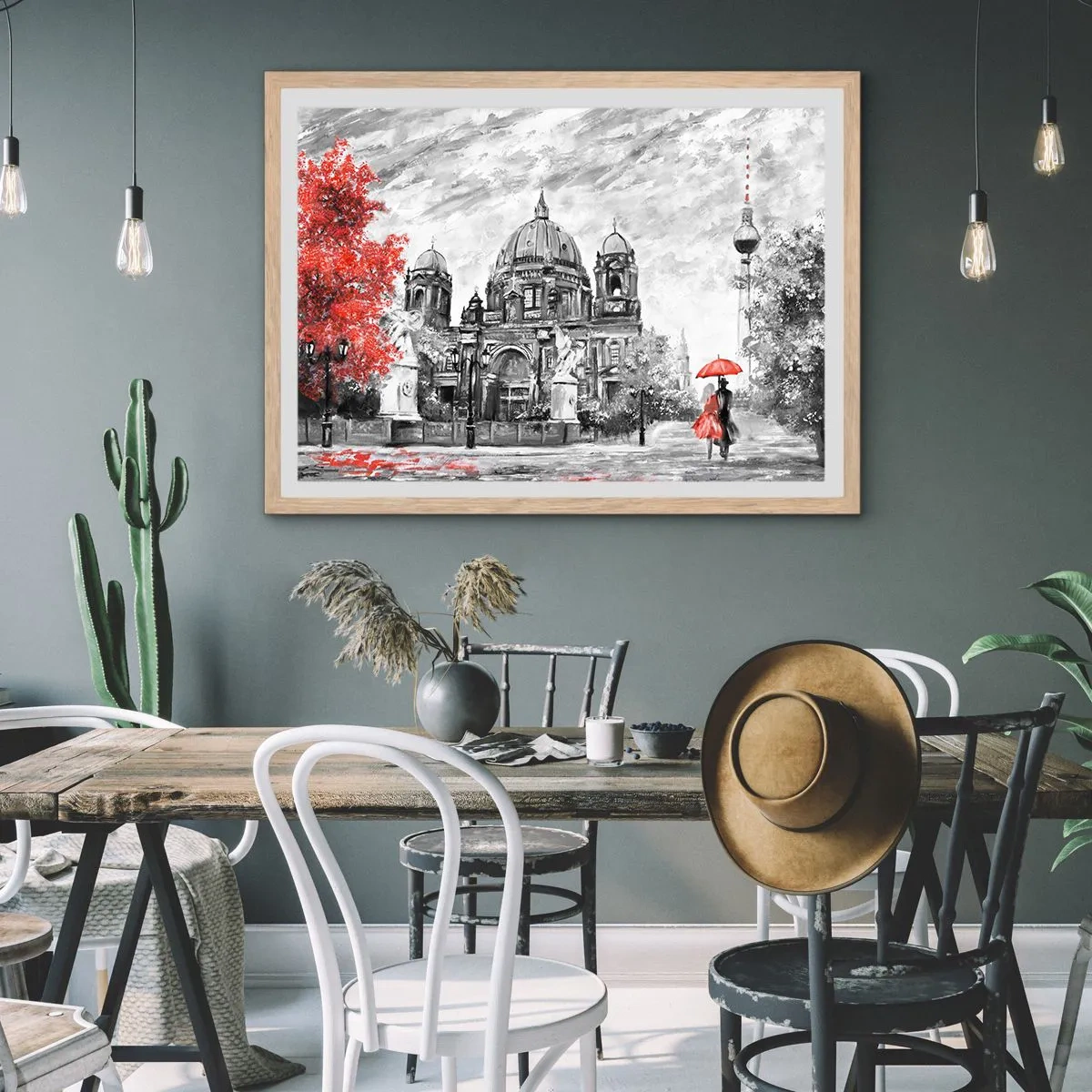 Affisch i ram av ljusek - Ett möte i Berlin - 50x40 cm