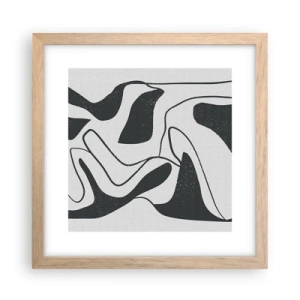 Affisch i ram av ljusek - Abstrakt lek i en labyrint - 30x30 cm