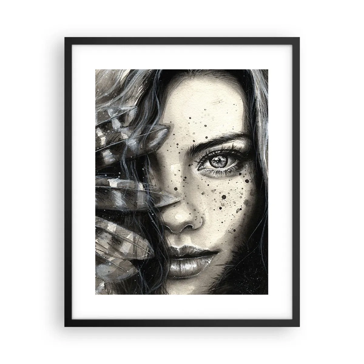 Affisch i svart ram - Vild skönhet - 40x50 cm