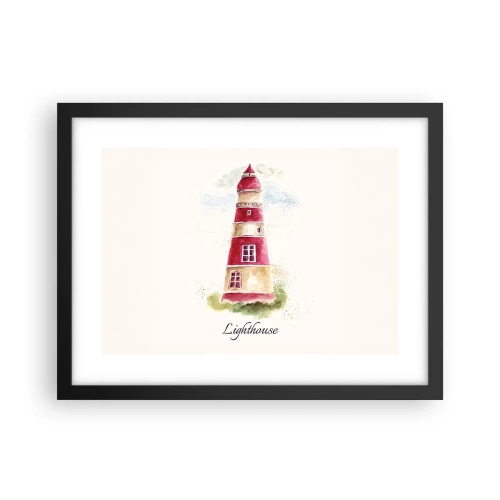 Affisch i svart ram - Det är alltid något väder - 40x30 cm