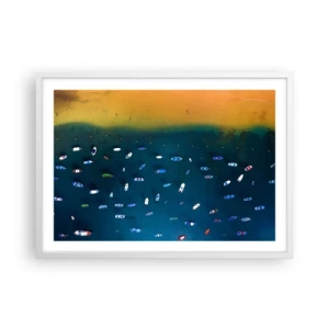 Affisch i vit ram - Ett semesterspel - 70x50 cm