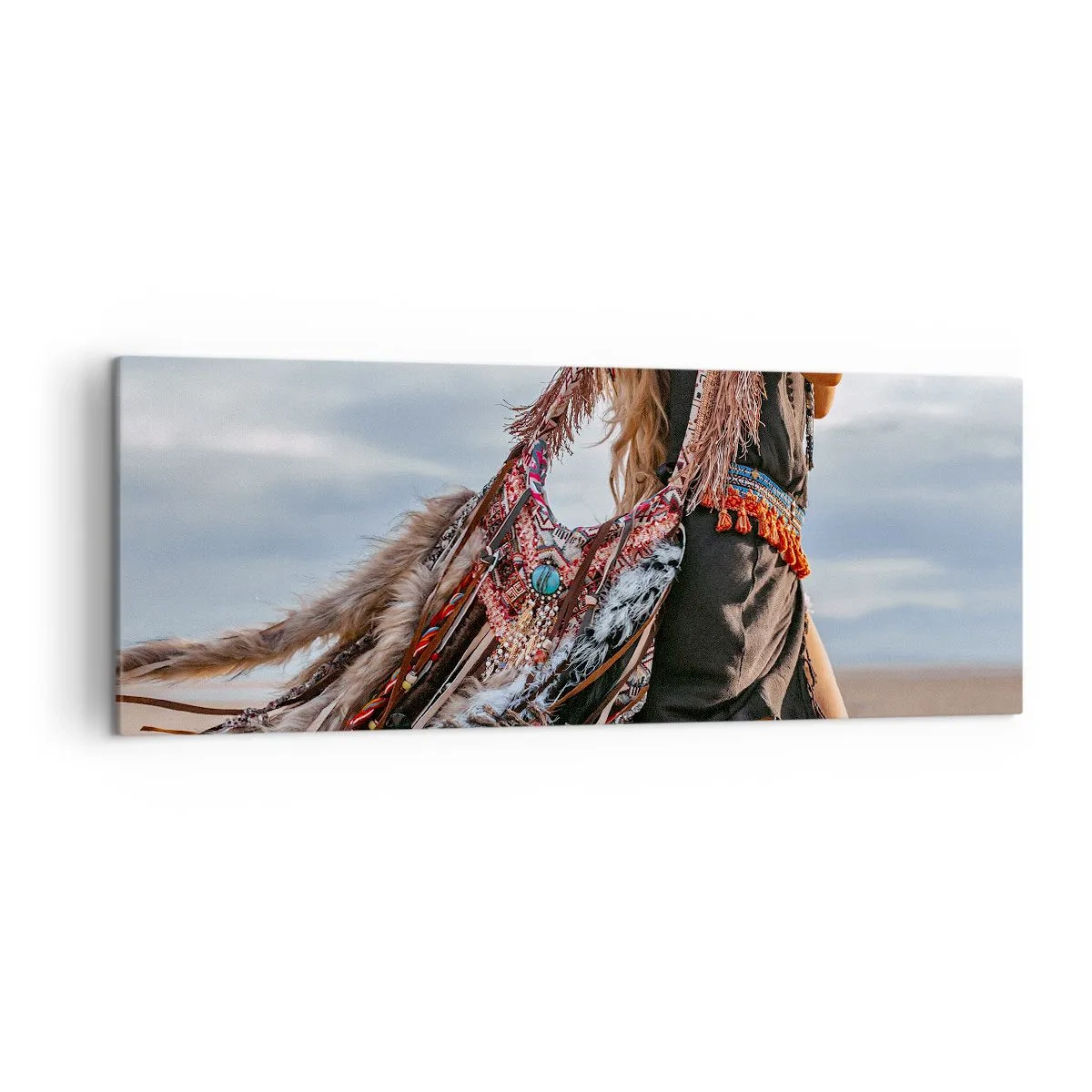 Canvastavla - Bild på duk - Shamanens flicka - 140x50 cm