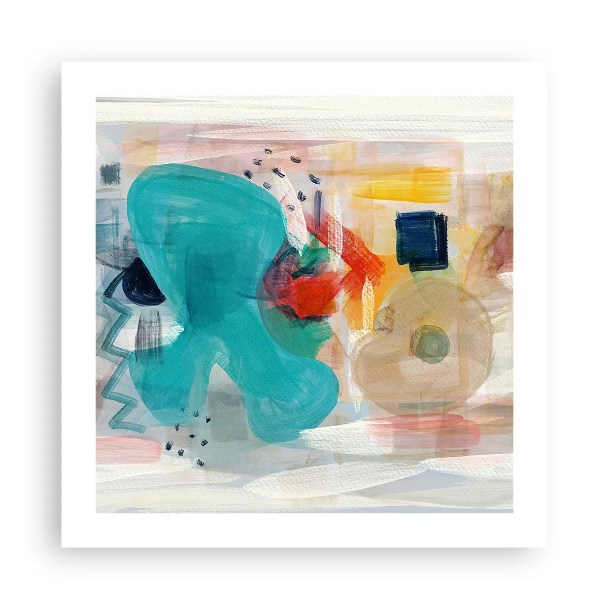 Affisch - Ett färgglatt spel - 50x50 cm