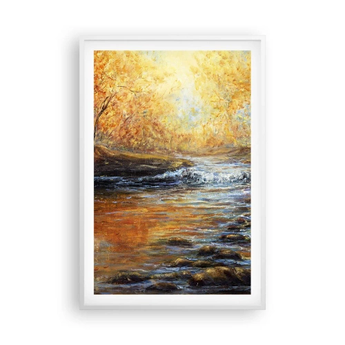 Affisch i vit ram - Gyllene bäck - 61x91 cm