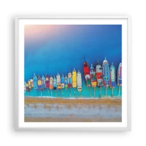 Affisch i vit ram - Ur fågelperspektivet - 60x60 cm