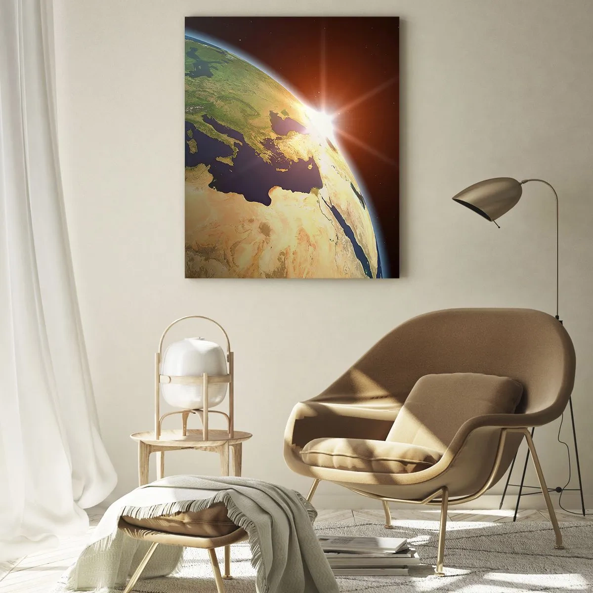 Glastavla - Bild på glas - Soluppgång - 50x70 cm