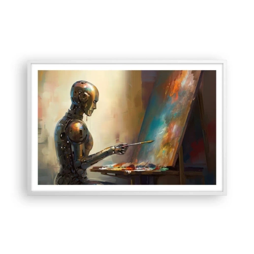 Affisch i vit ram - Framtidens konst - 91x61 cm