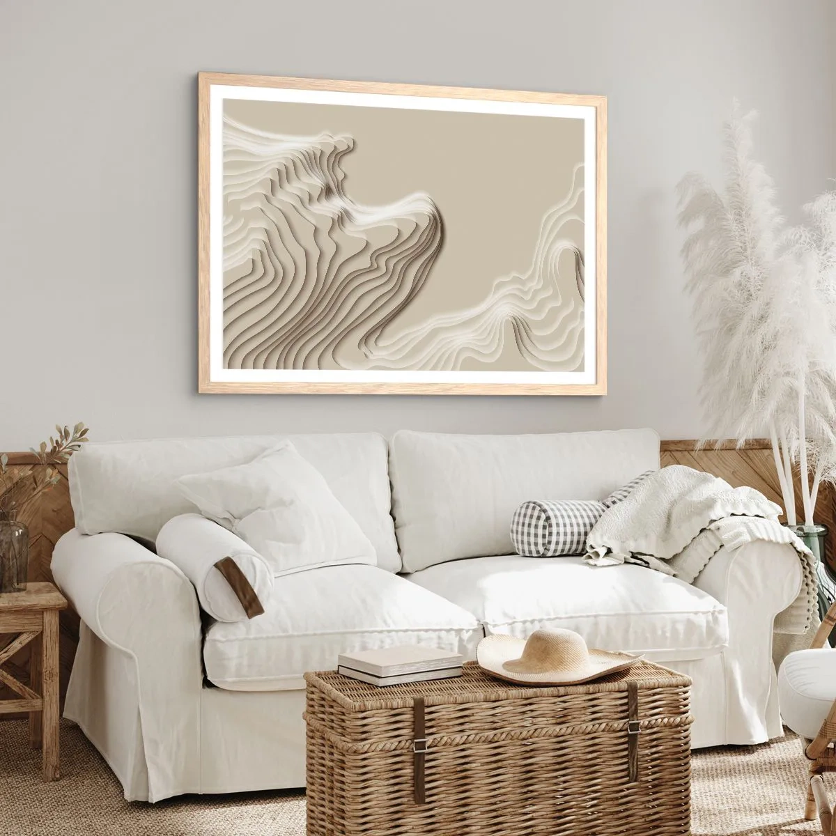 Affisch i ram av ljusek - Konstens topografi - 50x40 cm