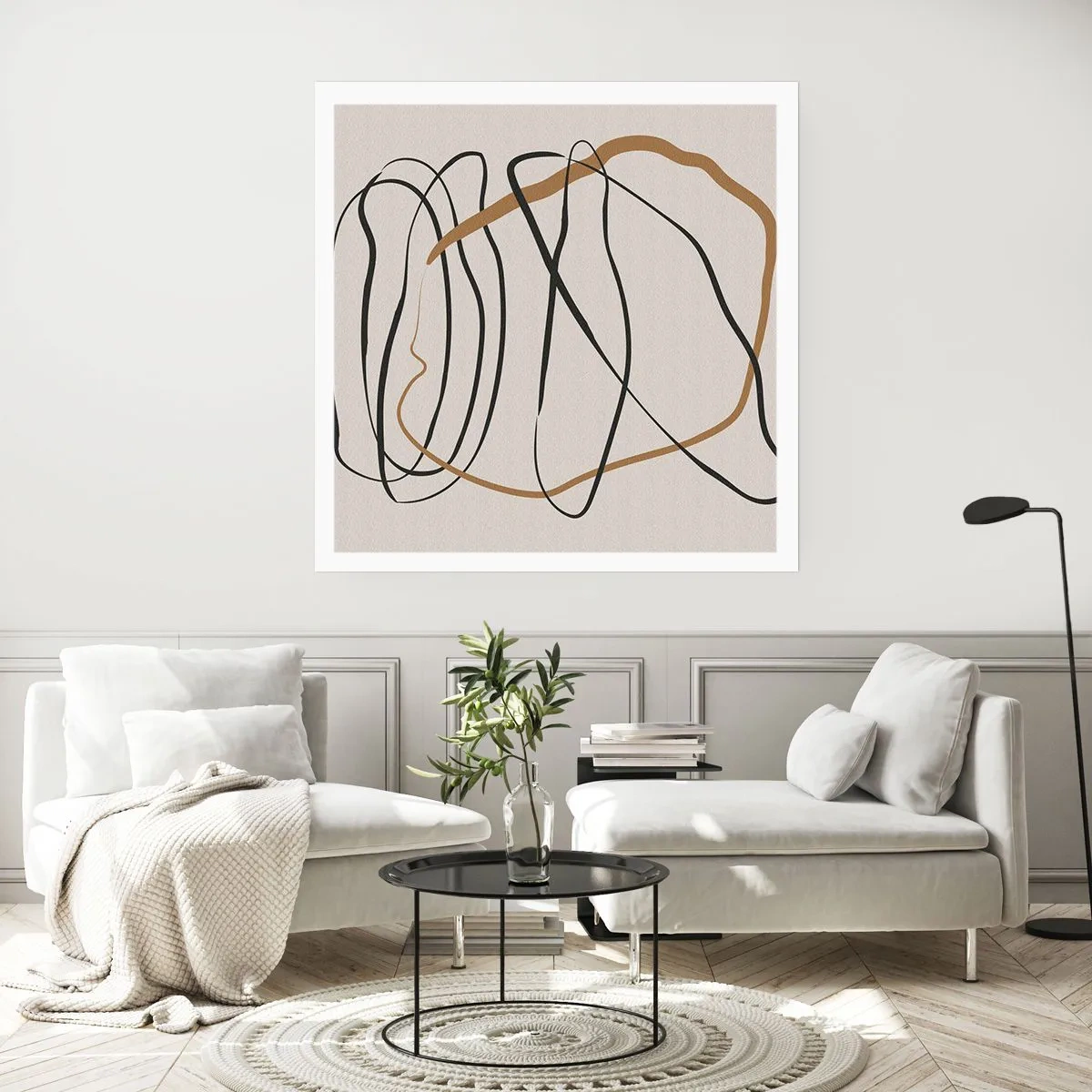 Affisch - Komposition: besittande dans - 40x40 cm