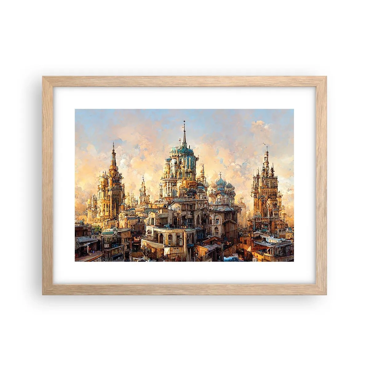 Affisch i ram av ljusek - Städernas stad - 40x30 cm