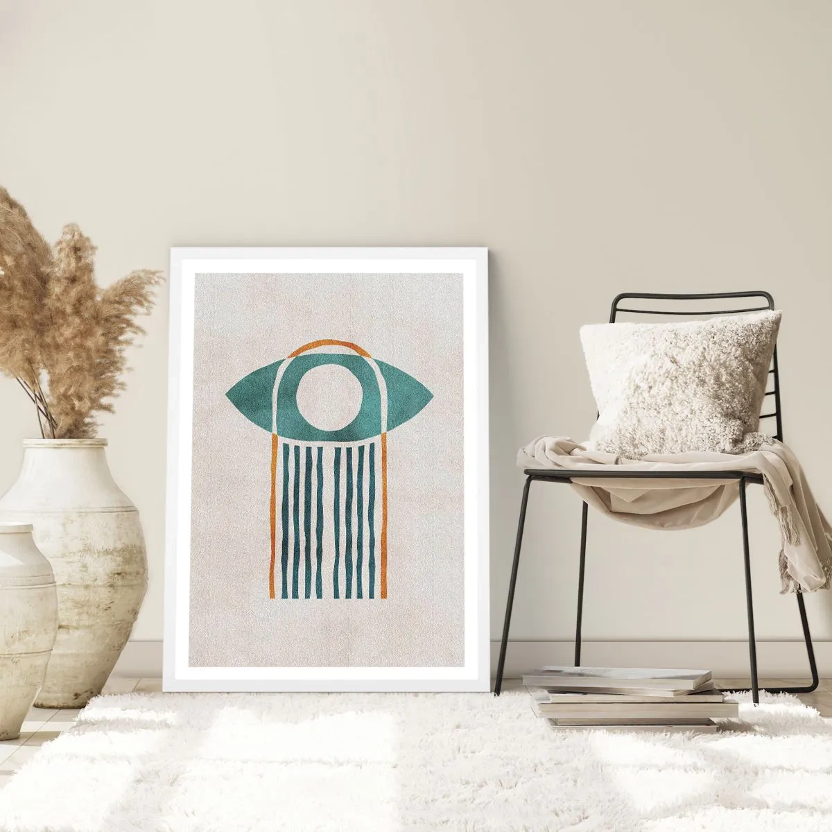 Affisch i vit ram - Tecken och ritualer - 50x70 cm