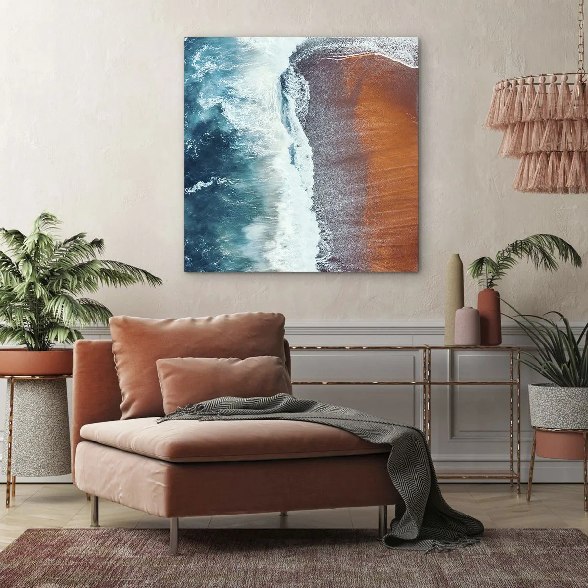 Canvastavla - Bild på duk - En touch av havet - 60x60 cm