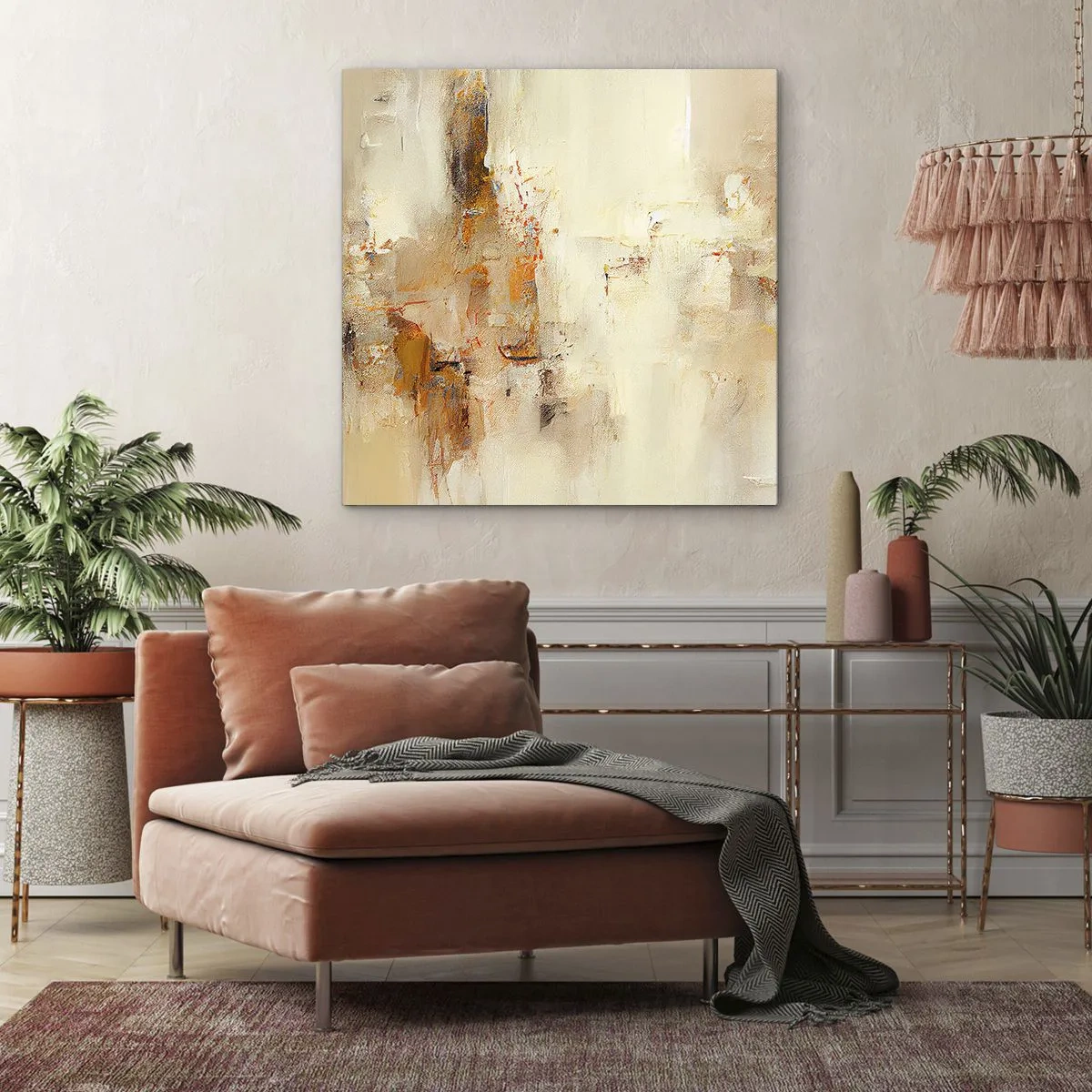 Canvastavla - Bild på duk - Bärnstenens själ - 30x30 cm