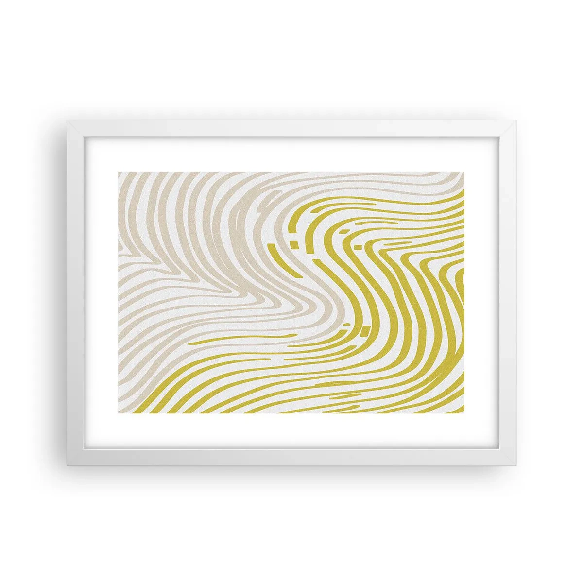 Affisch i vit ram - Komposition med en mjuk böjning - 40x30 cm