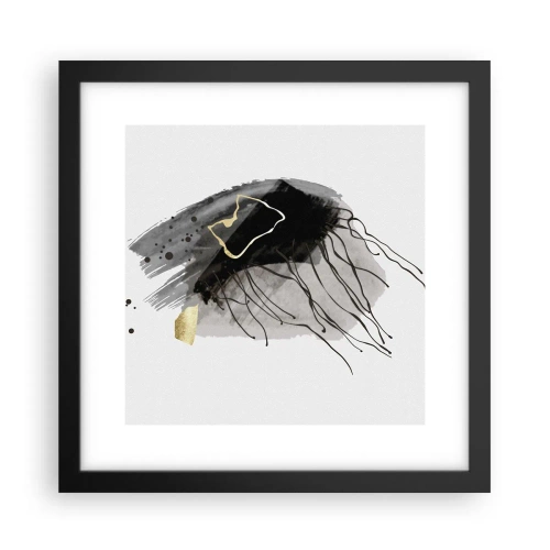 Affisch i svart ram - I svart och guld - 30x30 cm