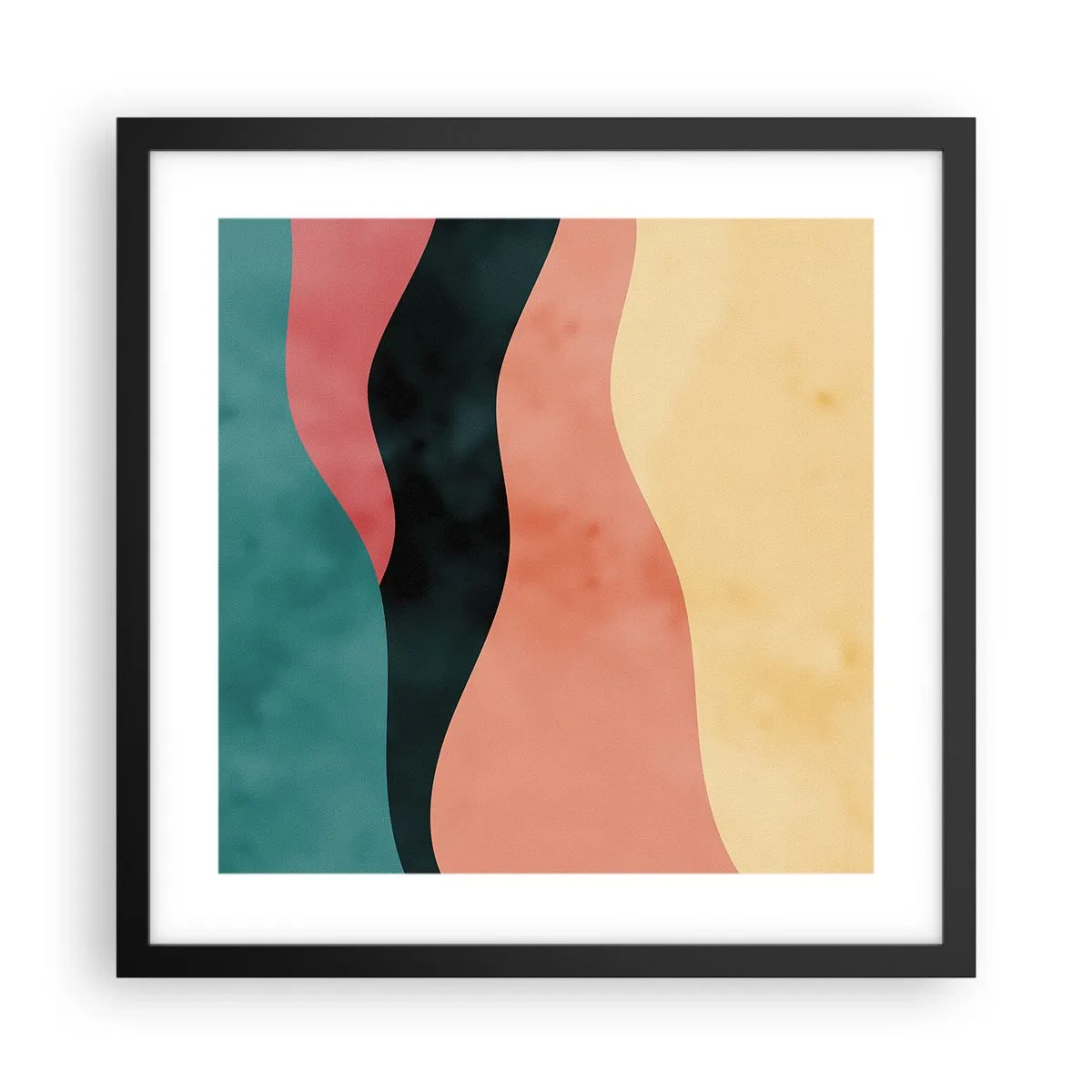 Affisch i svart ram - Enig oenighet - 40x40 cm