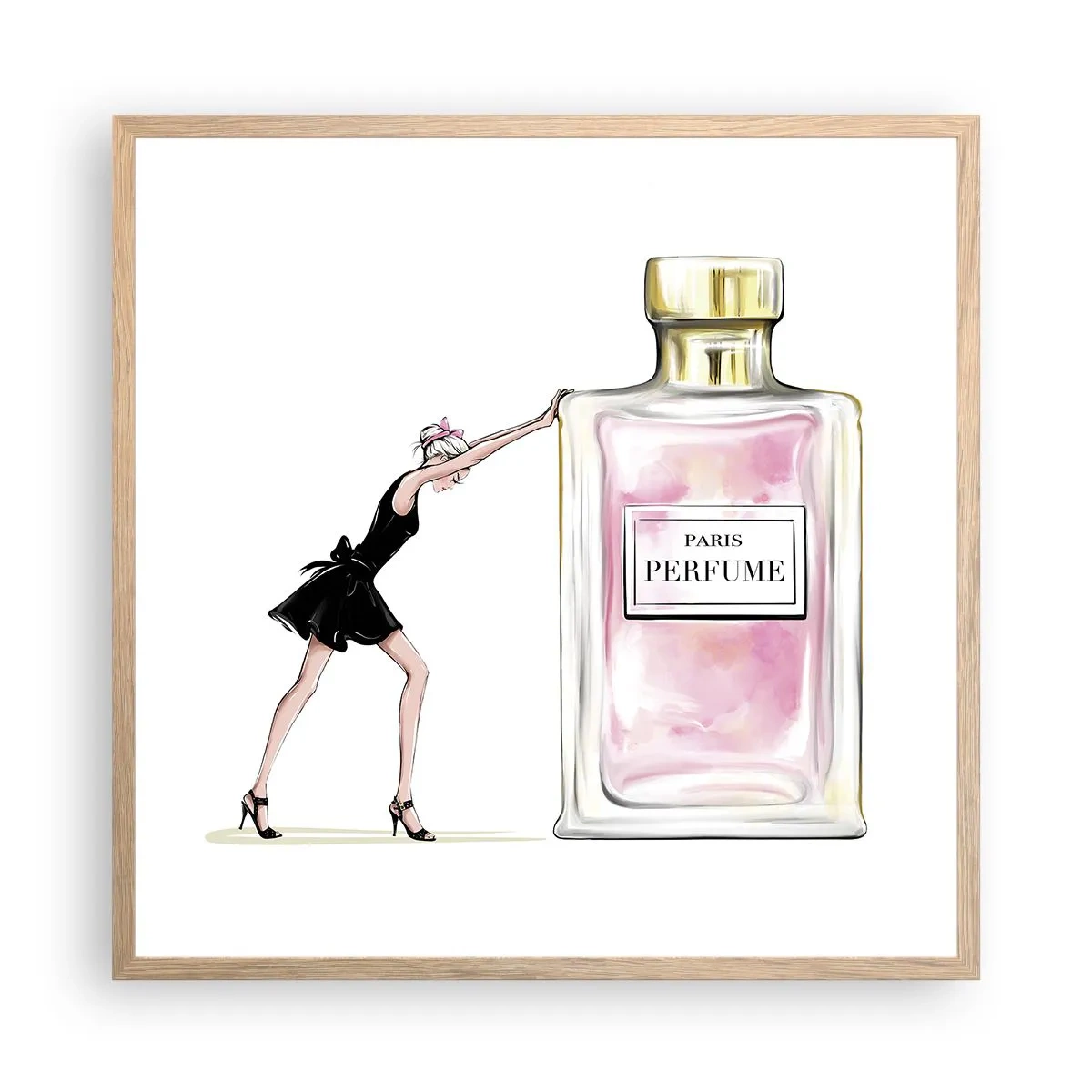 Affisch i ram av ljusek - Kvinnlighetens kärna - 60x60 cm