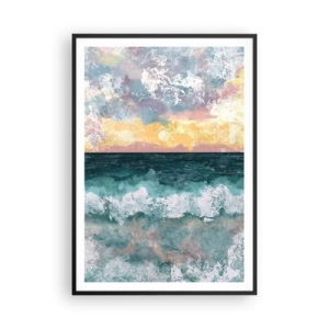 Affisch i svart ram - Vatten, ljus, luft - 70x100 cm