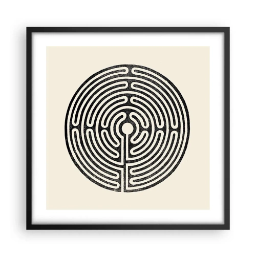 Affisch i svart ram - Mystisk ordning - 50x50 cm