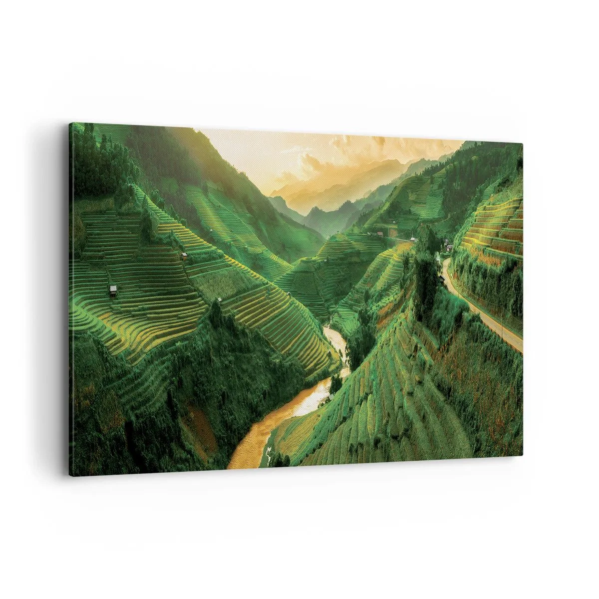 Canvastavla - Bild på duk - Vietnamesisk dal - 120x80 cm