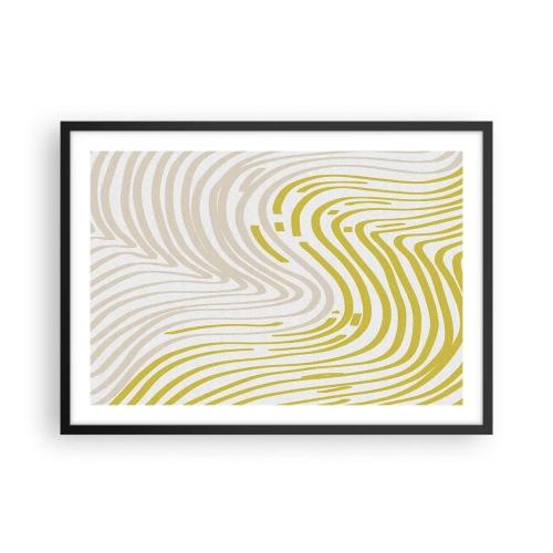Affisch i svart ram - Komposition med en mjuk böjning - 70x50 cm
