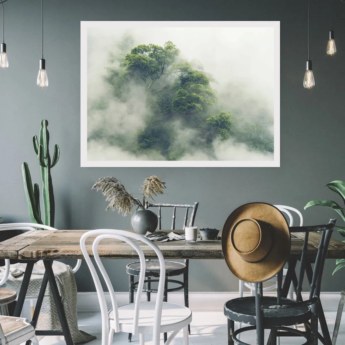 Affisch - Insvept i dimma - 40x30 cm