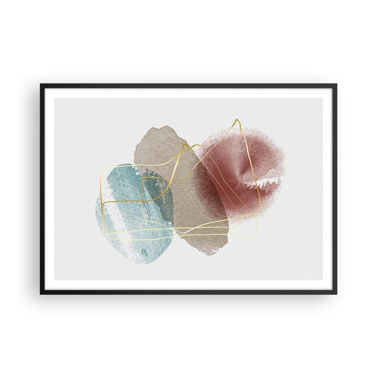 Affisch i svart ram - Rummets pärlor - 100x70 cm