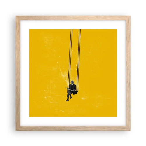 Affisch i ram av ljusek - En dag som alla andra - 40x40 cm