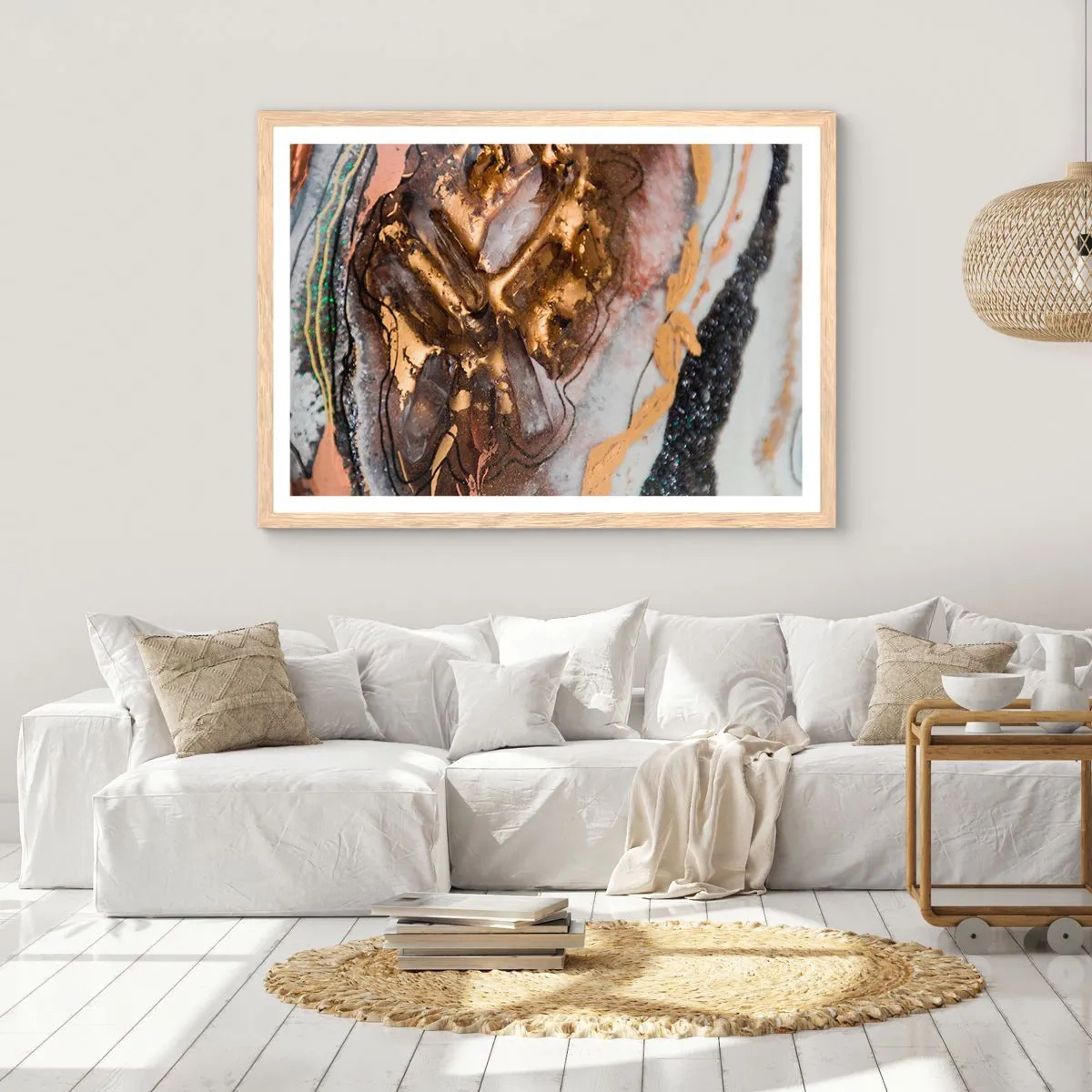 Affisch i ram av ljusek - Jordens element - 50x40 cm