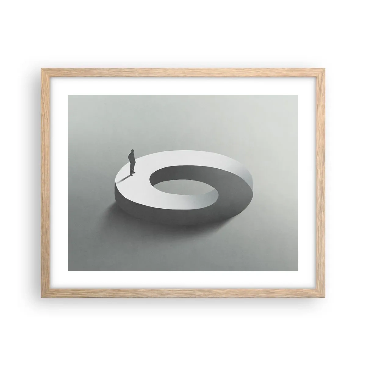 Affisch i ram av ljusek - Och försök att vara klok - 50x40 cm