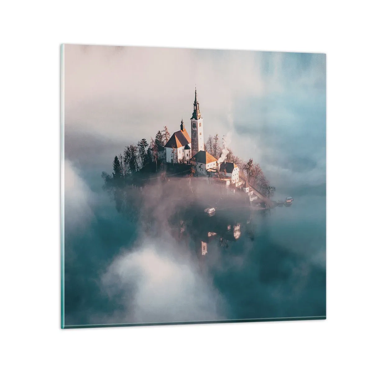 Glastavla - Bild på glas - Drömö - 70x70 cm