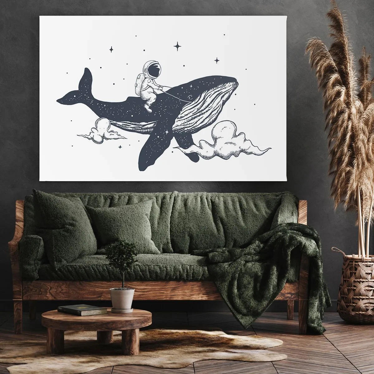 Canvastavla - Bild på duk - Rymdäventyr - 70x50 cm