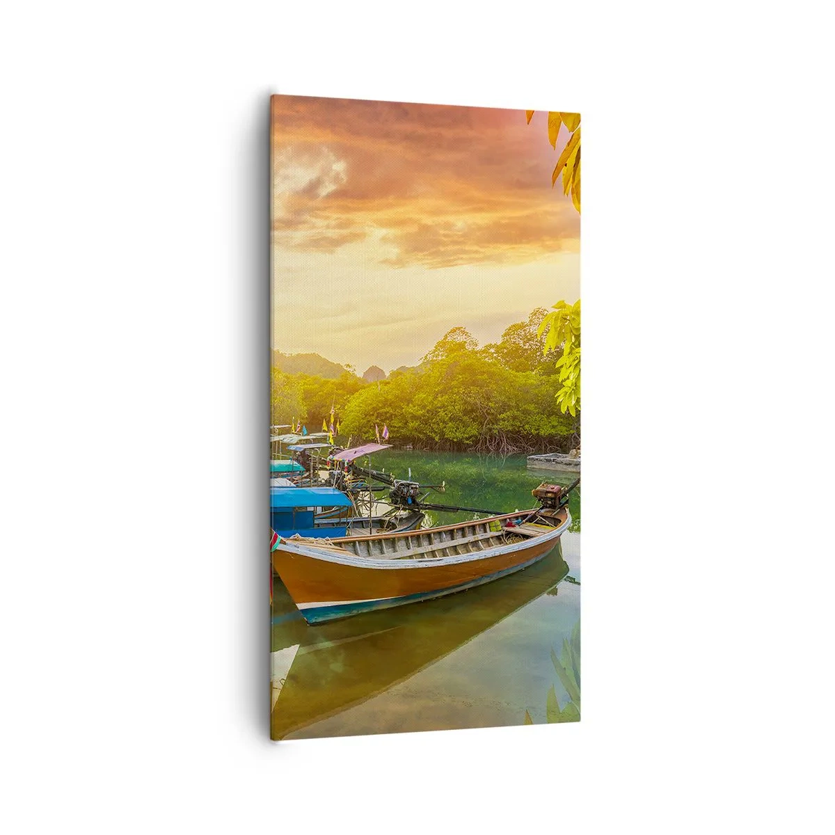 Canvastavla - Bild på duk - Före en arbetsam dag - 65x120 cm