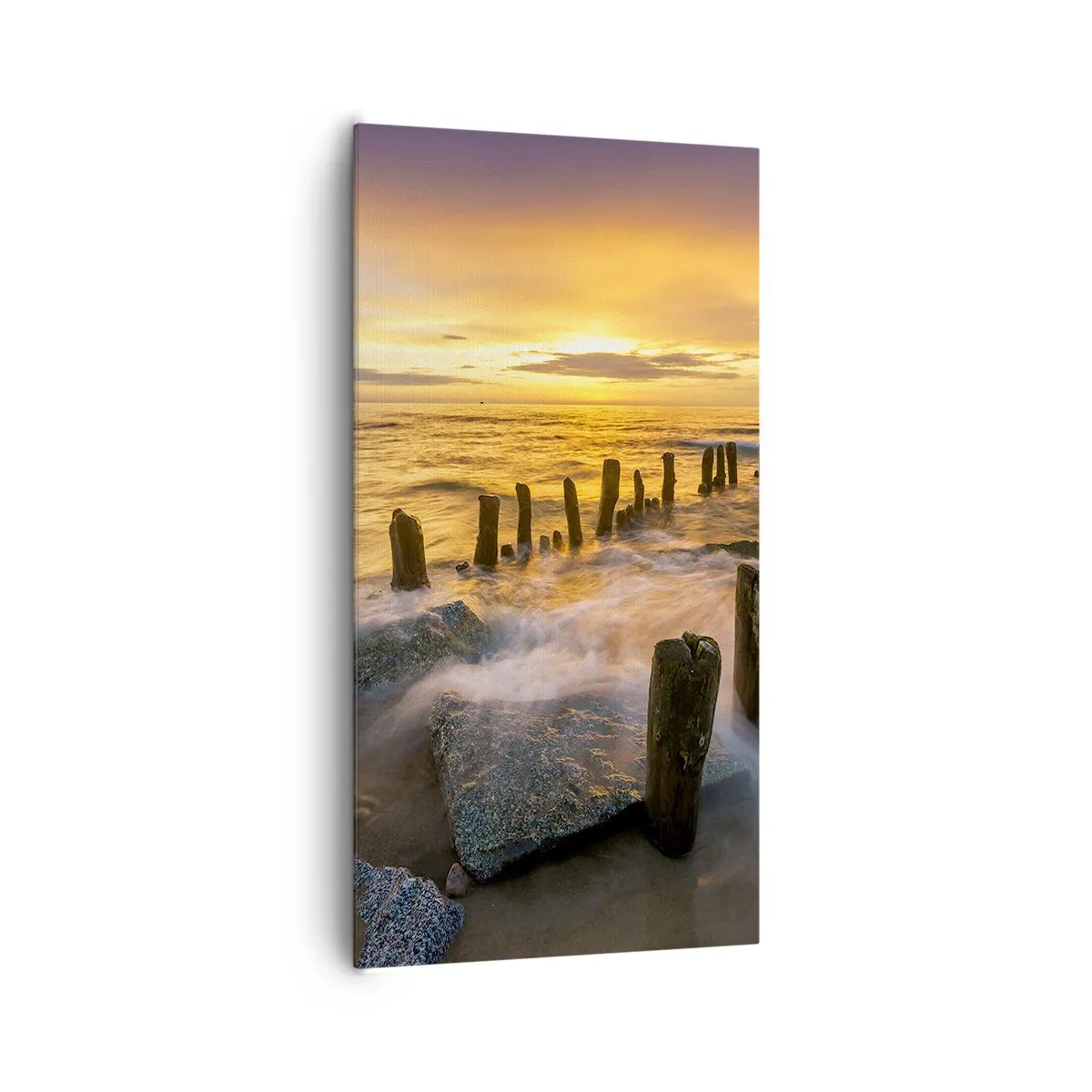 Canvastavla - Bild på duk - Östersjöns råa skönhet - 65x120 cm