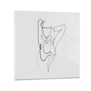 Glastavla - Bild på glas - Hurdan du är... - 70x70 cm