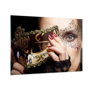 Glastavla - Bild på glas - Min värld är från barock - 100x70 cm