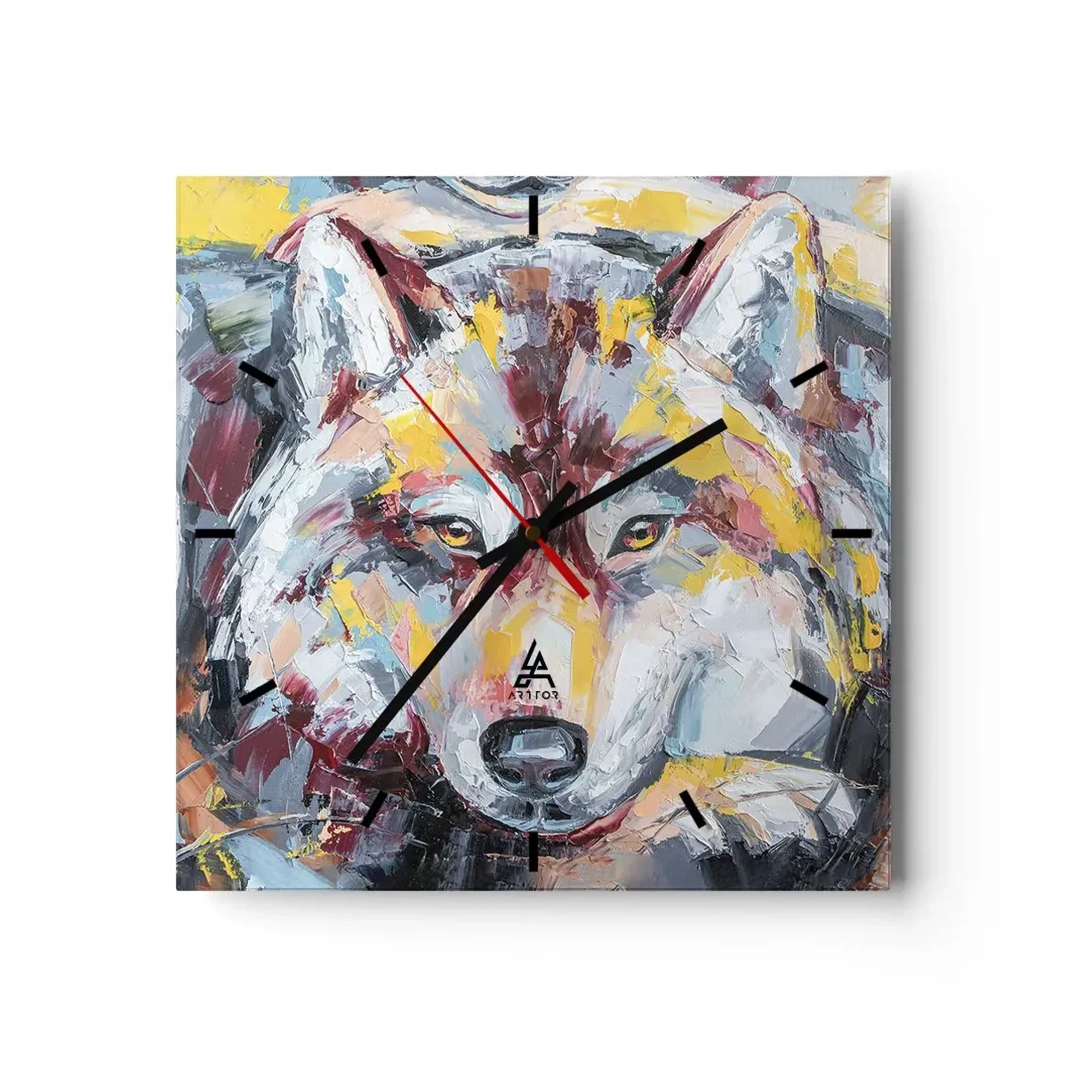 Väggklocka - Klocka på glas - Lugnt bland de närmsta - 30x30 cm