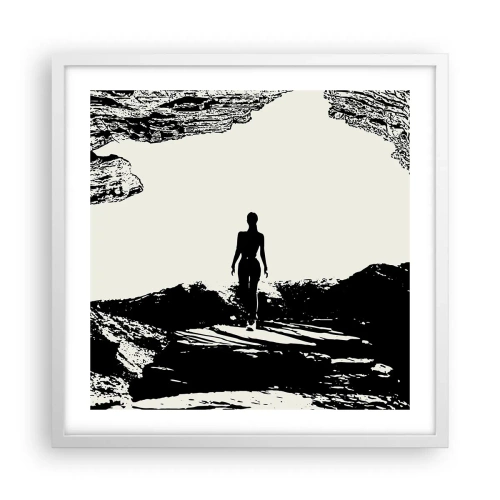 Affisch i vit ram - En ny blick - 50x50 cm