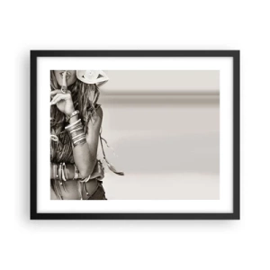 Affisch i svart ram - Som flickorna brukar - 50x40 cm