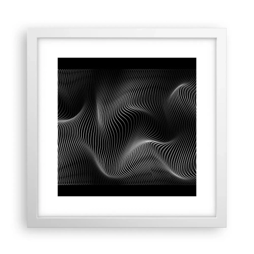 Affisch i vit ram - Ljusets dans i rymden - 30x30 cm