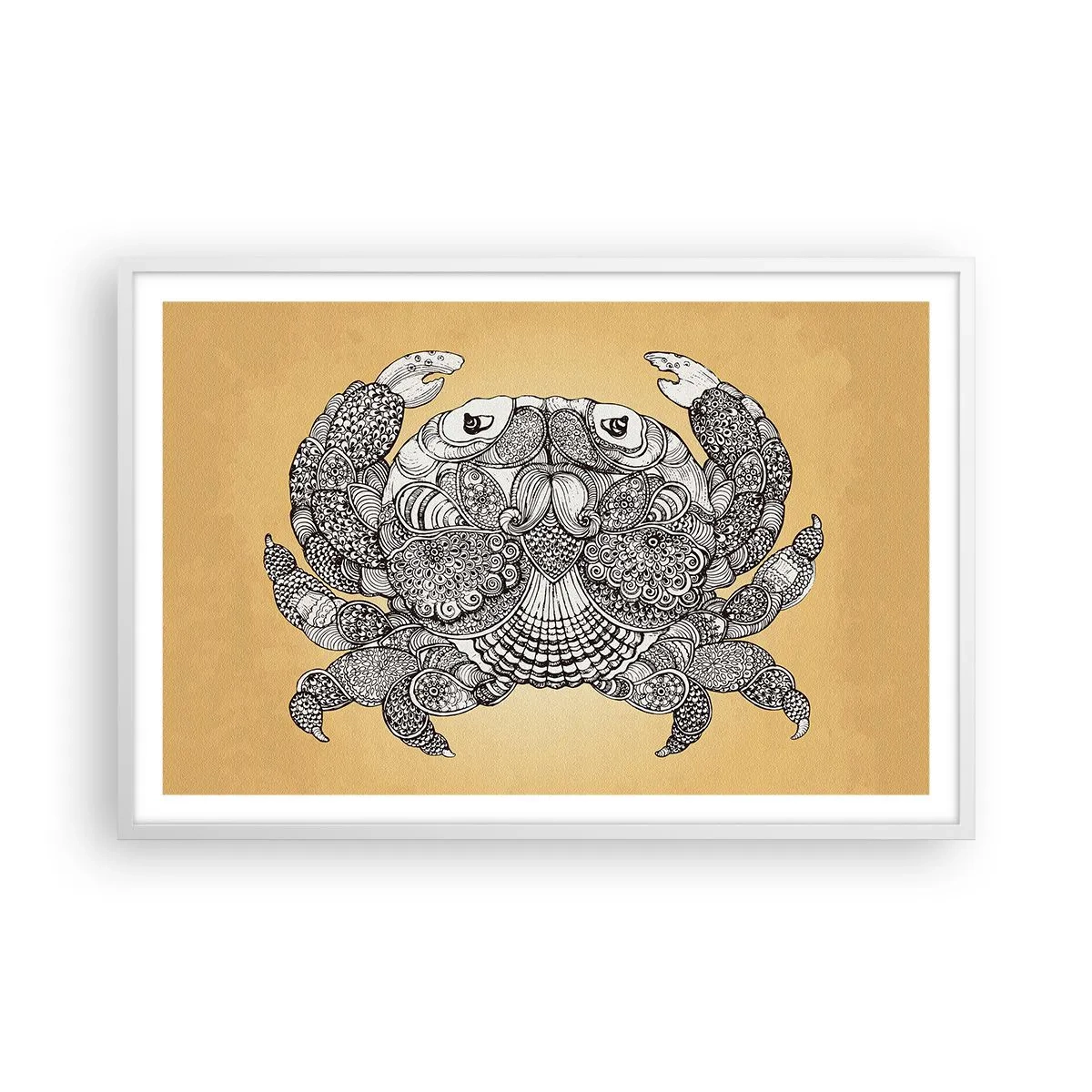 Affisch i vit ram - Herr Krabba berättar - 91x61 cm