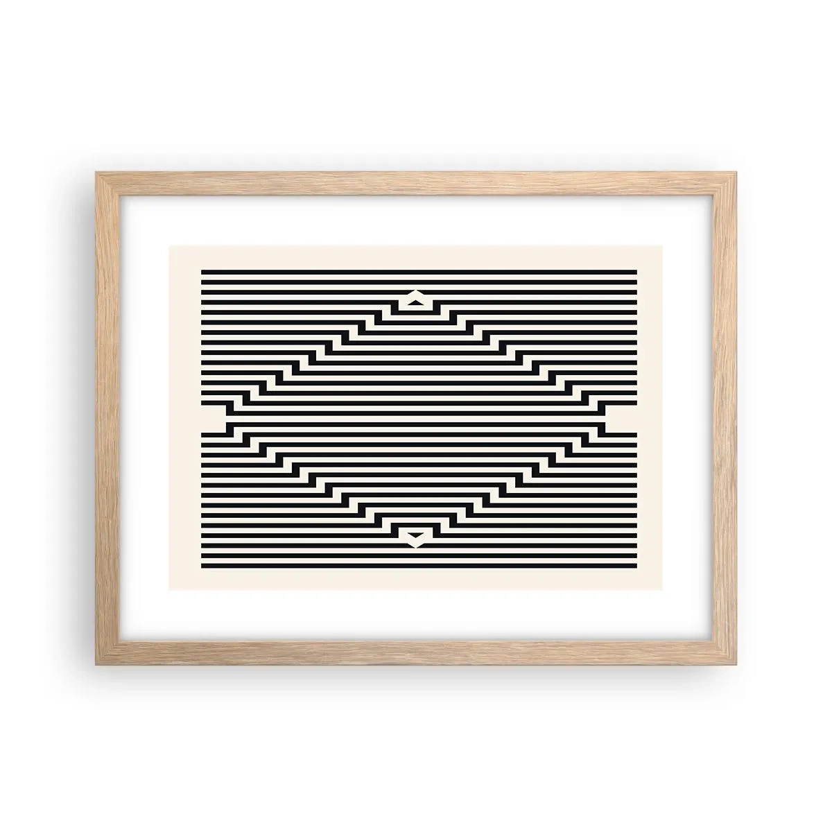 Affisch i ram av ljusek - Geometrisk illusion - 40x30 cm